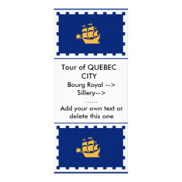 Cartão de Exposição com Bandeira de Quebec City, C