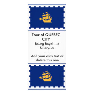 Cartão de Exposição com Bandeira de Quebec City, C