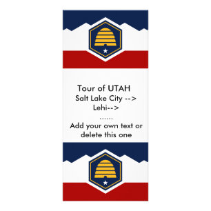 Cartão de Exposição com Bandeira de Utah, EUA