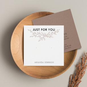 Cartão de Exposição de Brinco de Grampo Moderno Te