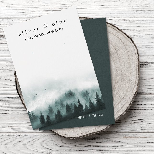 Cartão de Exposição de Brinco de Montanha Nebulosa (Misty Mountain Earring Display Card)