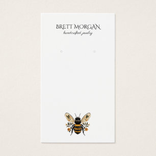 Cartão de Exposição de Brincos de Abelha Botânica