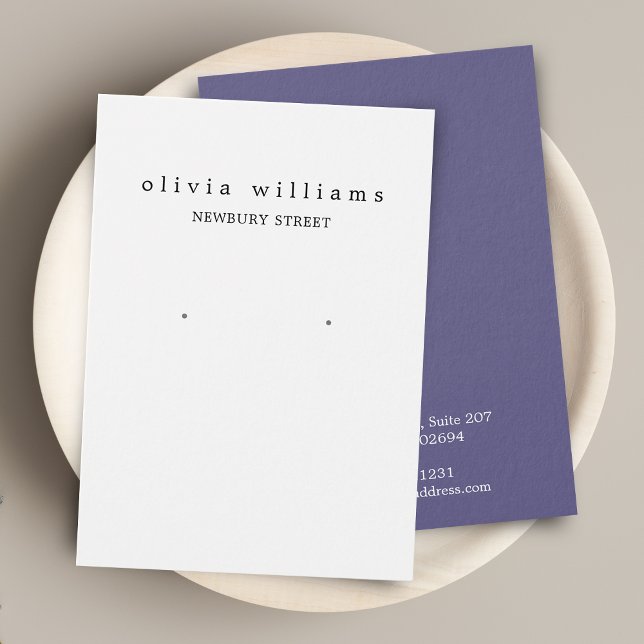 Cartão de Exposição de Brincos Simples Moderno (Criador carregado)