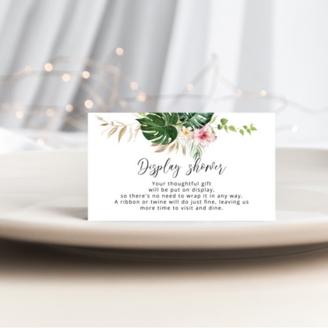 Cartão de Exposição de chuveiro de floral Tropical (Criador carregado)