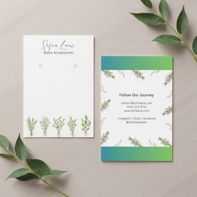 Cartão de Exposição de Estilo de Cozinha com Folha (Kitchen Foliage Design)