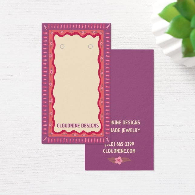 Cartão de Exposição de Joias com Pulseira e Brinco (Mesa)