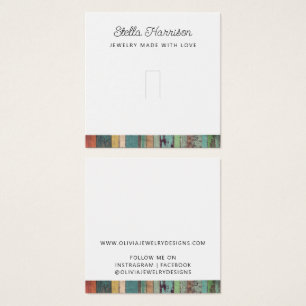 Cartão de Exposição de Joias de Anel Rústico Chic