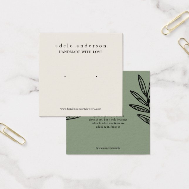 Cartão de Exposição para Brincos de Argola de Folh (Escritótio)