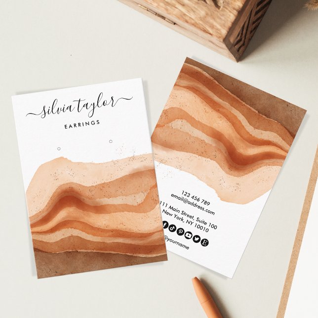 Cartão de expositor Boho Terracotta Earring Neckla (Criador carregado)