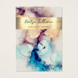 Cartão de expositor de folha de cor aquosa azul