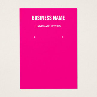 Cartão de expositor de joias cor-de-rosa moderno