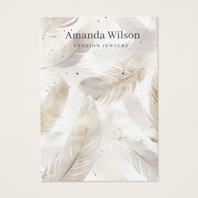 Cartão de expositor de joias de ouro simples moder (Frente)