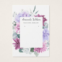 Cartão de expositor de joias florais simples Elega