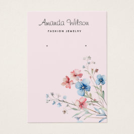 Cartão de expositor floral de Watercolor com micro