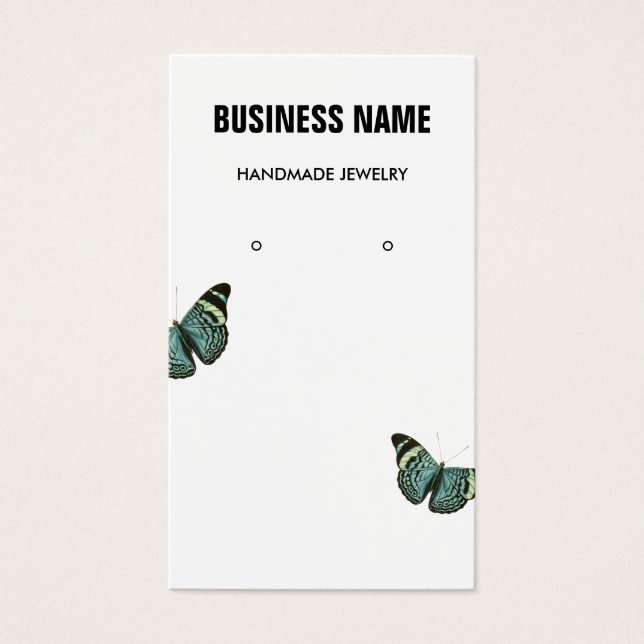 Cartão de expositor moderno de joias de borboleta (Frente)