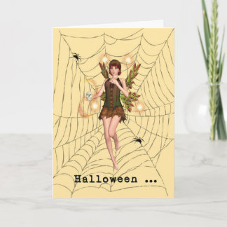 Cartão De Fada Assustada Do Halloween
