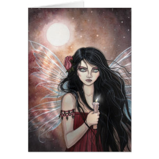 Cartão de Fada da Fantasia Gótica do Crepúsculo Te