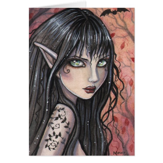 Cartão de fada de outono Imp de Molly Harrison (Frente)