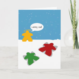 Cartão de Fala Meeples Anjo da Neve