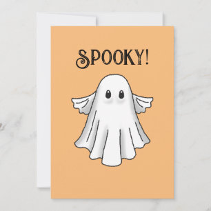 Cartão de Fantasma Assustador