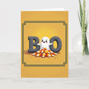Cartão de Fantasma Boo Amigável