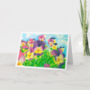 Cartão de fascinação da arte da aguarela do cam