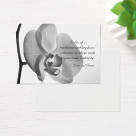 Cartão de Favor de Casamento de Caridade da Orquíd
