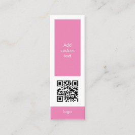 cartão de favorito rosa simples de código qr perso