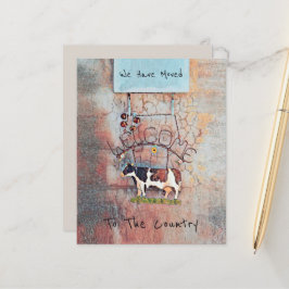 Cartão de Fazenda Ocidental Russo para Vaca do Orç