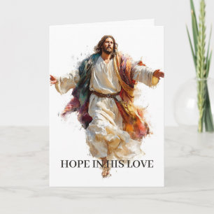 Cartão de Fé Esperança Encorajamento Jesus Braços