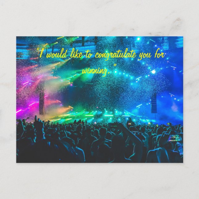 cartão de felicitação à equipe ou pessoa (Frente)