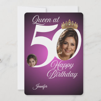 Cartão de Felicitações de Aniversário de 50 anos |
