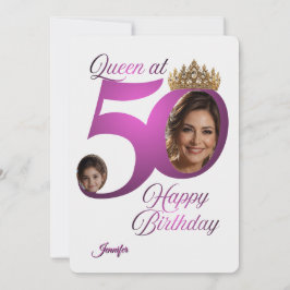 Cartão de Felicitações de Aniversário de 50 anos |
