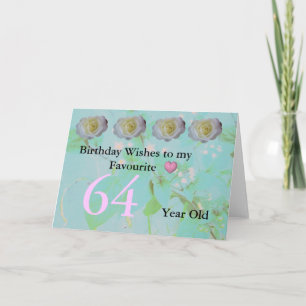 Cartão de Felicitações de Aniversário de 64 anos