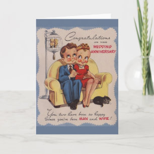 Cartão de Felicitações de Aniversário de Casamento