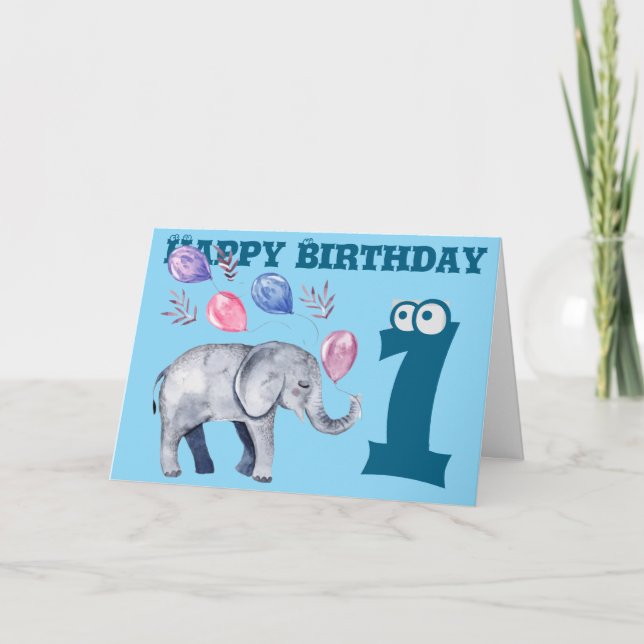 Cartão de Felicitações de Aniversário Dobrado (Frente)