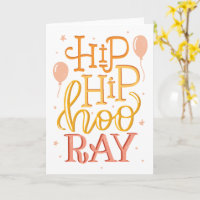 Cartão de Felicitações de Aniversário Dobrado Hip