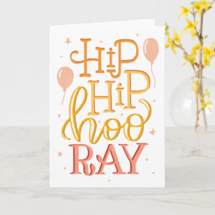 Cartão de Felicitações de Aniversário Dobrado Hip
