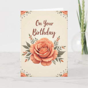 Cartão de Felicitações de Aniversário Elegante