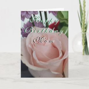 Cartão de Felicitações de Aniversário Floral Dobra