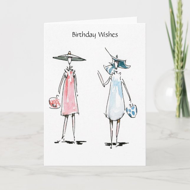 Cartão de Felicitações de Aniversário Senhoras sae (Frente)