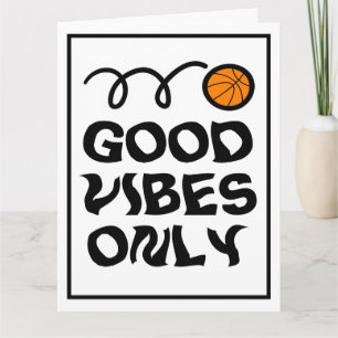 Cartão de felicitações de basquete grande com boas