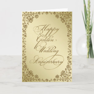 Cartão de Felicitações de Bodas de Ouro