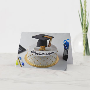 Cartão de Felicitações de Bolo de Formatura