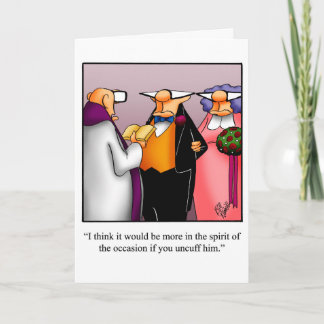 Cartão de Felicitações de Casamento com Humor Dive