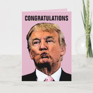 CARTÃO DE FELICITAÇÕES DE CASAMENTO DO TRUMP