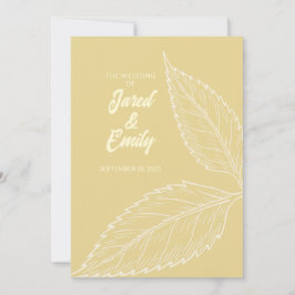 Cartão de Felicitações de Casamento em Ouro Macio