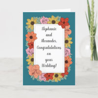 Cartão de Felicitações de Casamento Personalizado