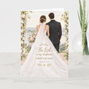 Cartão de Felicitações de Casamento Salmo 23