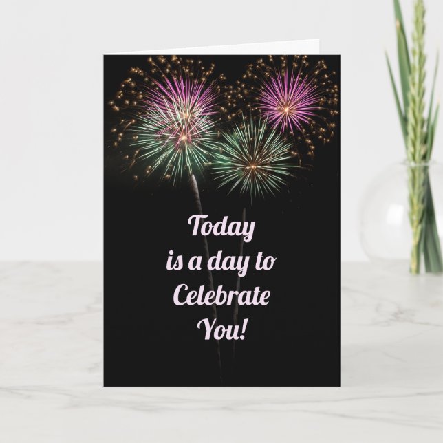 Cartão de Felicitações de Celebração (Frente)